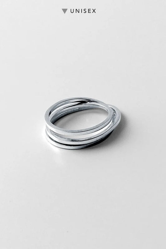 DAN TOMIMATSU - BAND TRIPPLE RING - PLATINUM