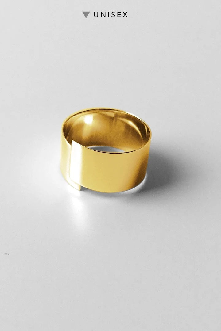 DAN TOMIMATSU - TAPE RING LONG - K18 YELLOW GOLD