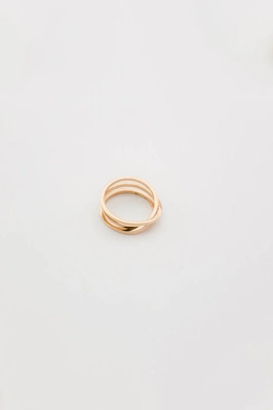 DAN TOMIMATSU - BAND TRIPPLE RING - K10 PINK GOLD