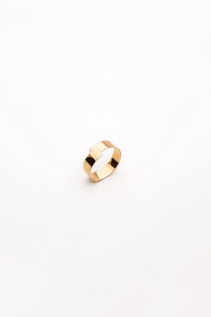 DAN TOMIMATSU - TAPE RING SHORT - K10 PINK GOLD