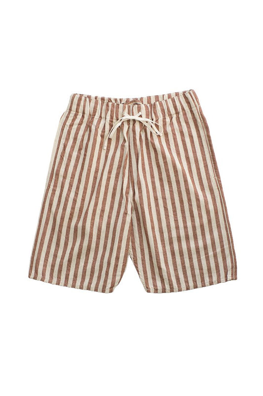 Nigel Cabourn - STRIPE SHORT - BROWN