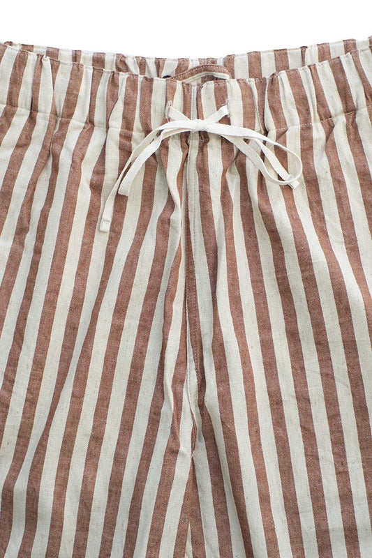 Nigel Cabourn - STRIPE SHORT - BROWN