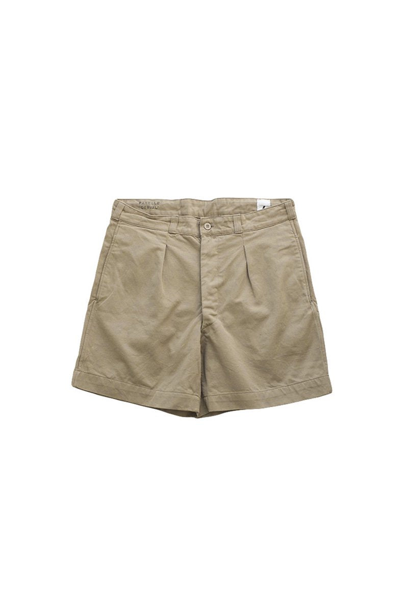 VINTAGE FRENCH MILITARY CHINO SHORTS - KHAKI