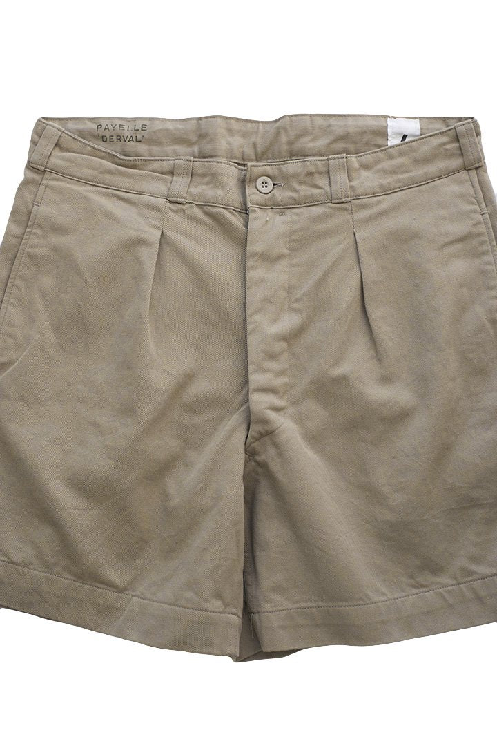 VINTAGE FRENCH MILITARY CHINO SHORTS - KHAKI