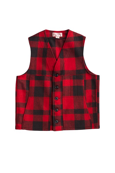 FILSON - MACKINAW WOOL VEST - RED