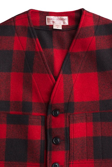 FILSON - MACKINAW WOOL VEST - RED