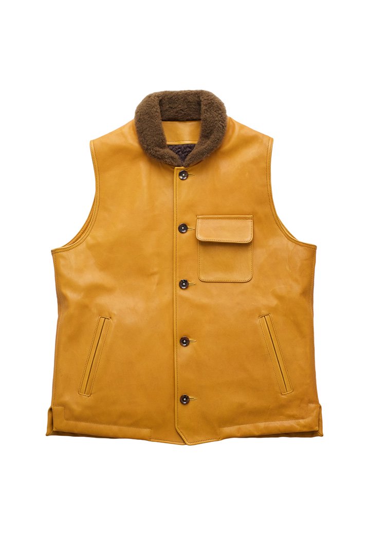 Porter Classic - HORSE LEATHER VEST - YELLOW