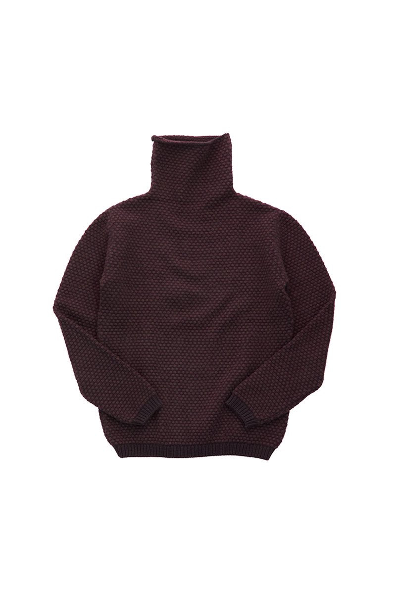 humoresque ★★★ - CASHMERE TURTLE NECK KANOKO “Phaeton Exclusive” - PURPLE BROWN