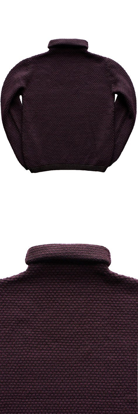 humoresque ★★★ - CASHMERE TURTLE NECK KANOKO “Phaeton Exclusive” - PURPLE BROWN