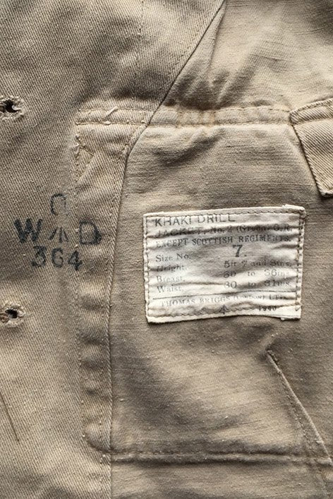 1940 BRITISH ARMY KHIKI DRILL JACKET