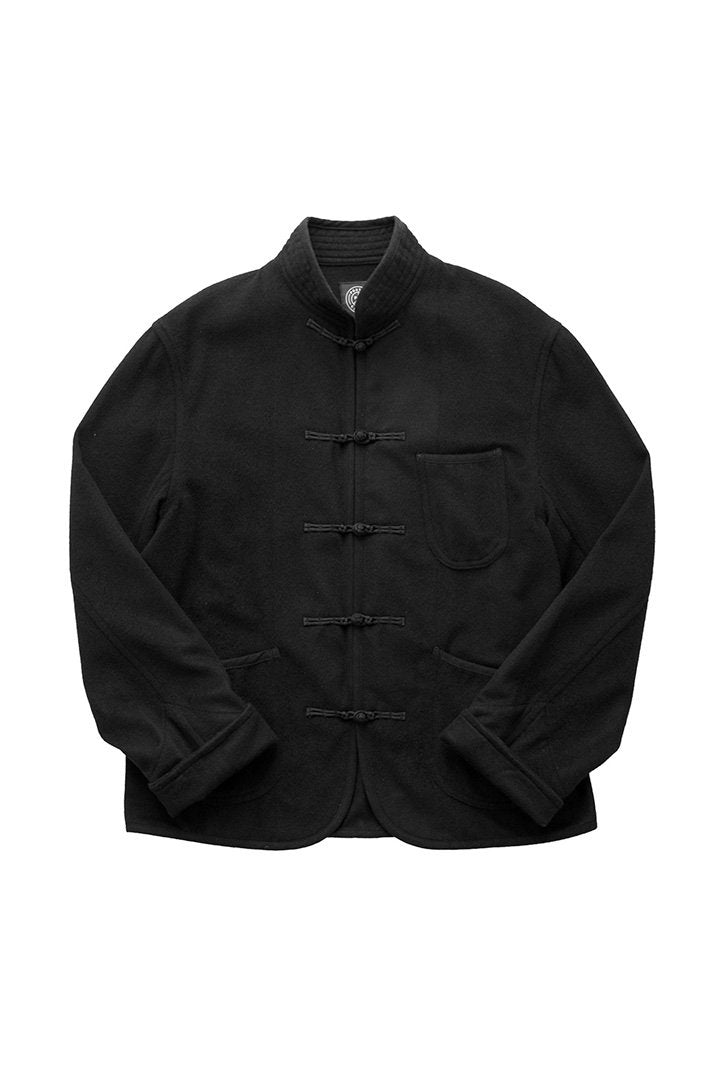 Porter Classic ★★★ - CASHMERE CHINESE JACKET - BLACK - EXCLUSIVE