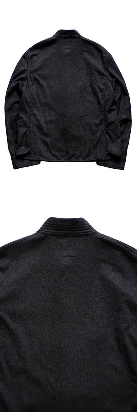 Porter Classic ★★★ - CASHMERE CHINESE JACKET - BLACK - EXCLUSIVE