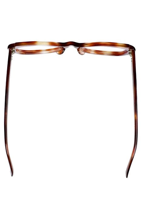 1960s FRANCE VINTAGE EYEGLASS UNUSUAL EDGE HONEY AMBER - OPT-067