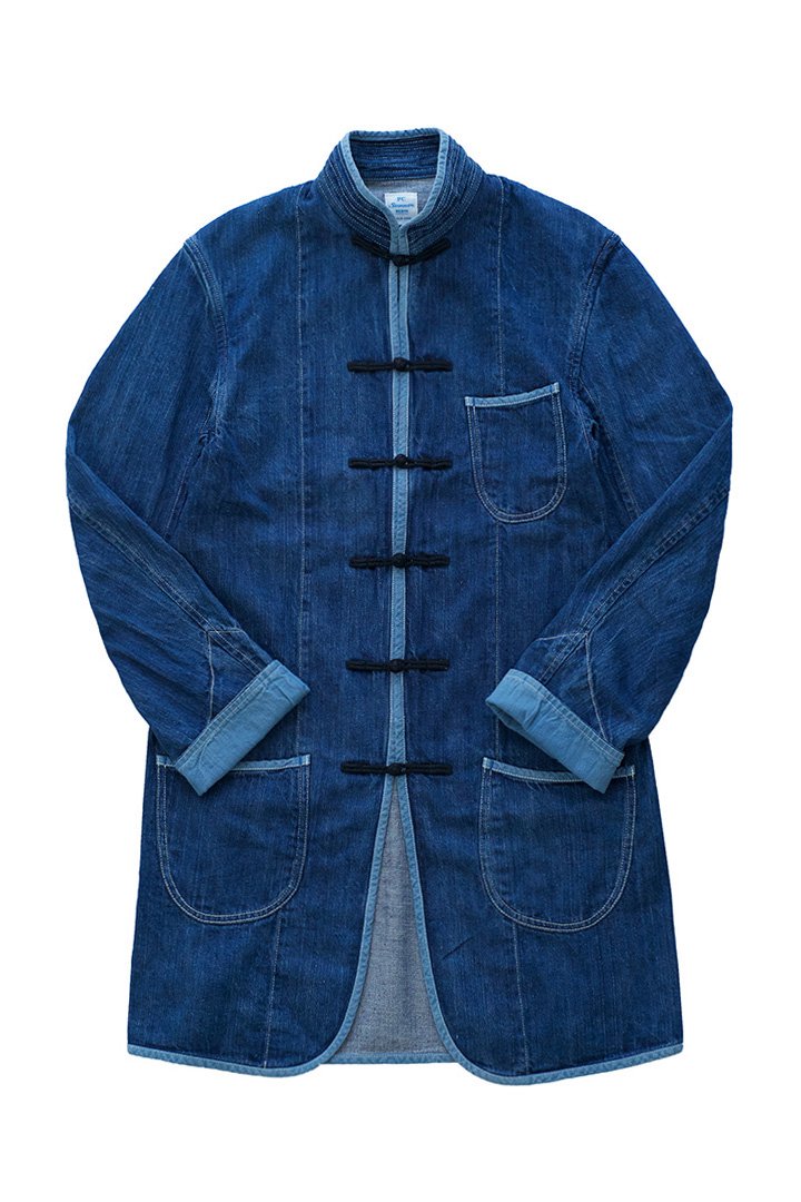 Porter Classic ★★★ - SUMMER DENIM CHINESE COAT - KANAZAWA EXCLUSIVE