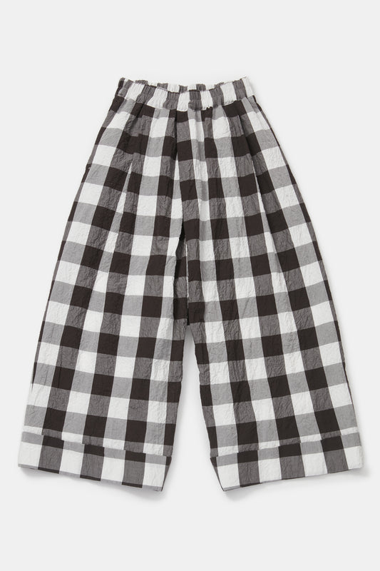 toogood - THE BAKER TROUSER TABLECLOTH GINGHAM - COFFEE