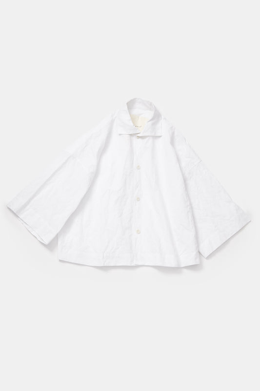 toogood - THE CAMPER SHIRT CRUMPLED COTTON - CHALK