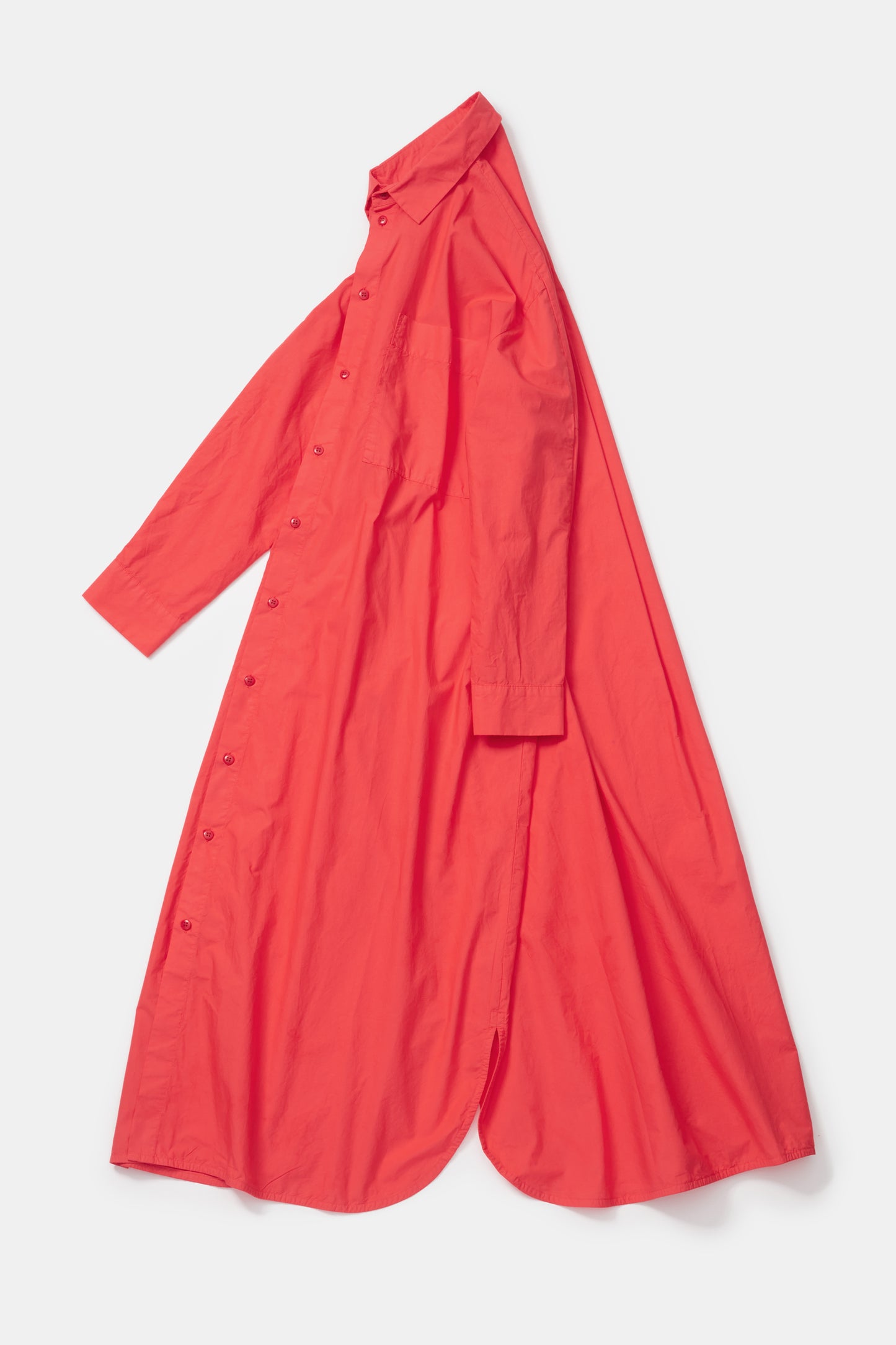 toogood - THE PAINTER DRESS POPLIN - TOMATO