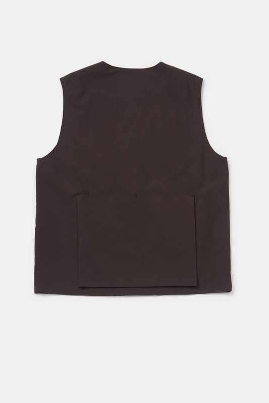 toogood - THE TINKER GILET FINE RIPSTOP COTTON - COFFEE