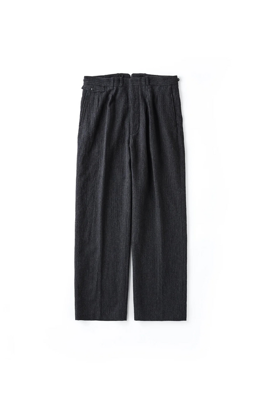 ○OLD JOE - DOUBLE-PLEATED DRAPE TROUSER - PATTERN STRIPE